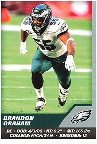 2021 Panini naljepnice 341 Brandon Graham Philadelphia Eagles NFL nogometni mini naljepnica Trgovačka karta