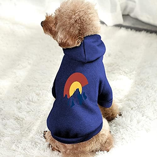 Kolorado zastave planinske pseće dukserice Topli kućni kapuljača džemper za mačje psa
