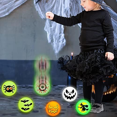 Figoal 84 PCS Halloween Sjaj u tamnim kuglicama za Halloween tematsku zabavu opskrbljuje Halloween tema dizajnira Svjetlo odskakajsku