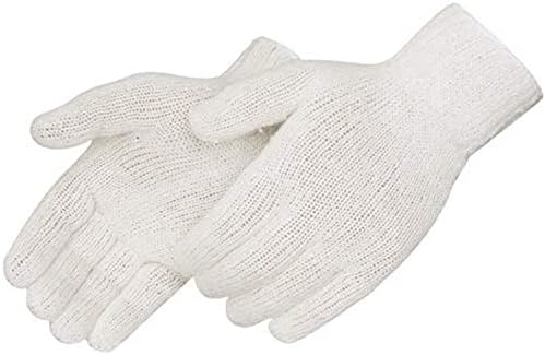 Liberty K4517Q pamuk/poliester obična utega za pleteni rukavica s elastičnim zglobom, bijelim, 300 para/futrola