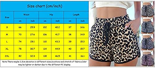 Seaintheson ženske kratke hlače kratke hlače ljetne suhe kratke hlače ženske leopard casual hlače visoki struk povremene kratke hlače