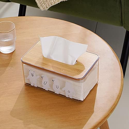 AOOF prozirna kutija tkiva kreativna kutija za tkivo u kućici dnevna soba usisavanje kutija za lice za skladištenje ubrusa