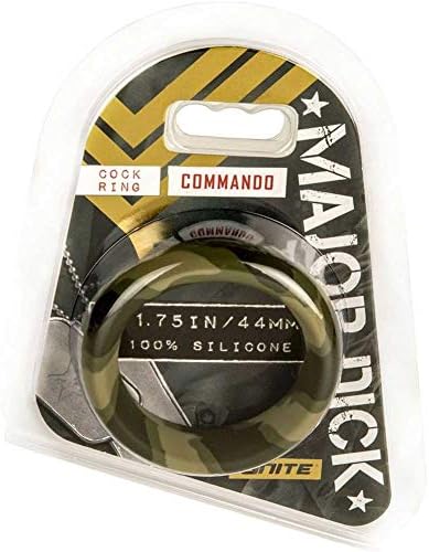 SI Novilties Major Dick Commando široki silikonski krafni, camo, 1,75 inča