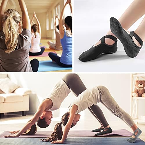 Luckit joga čarape s hvataljkama za žene bez klizanja čarapa pilates čarape fitnes čarape protiv klizanih čarapa za jogu, veličina