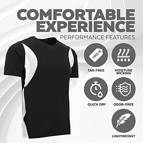 Sportske košulje za muškarce, suhe majice-Muške majice za vježbanje koje odbijaju vlagu za muškarce, majica za teretanu 1 i 2 pakiranja