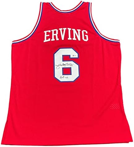 Julius Erving Hof 93 Autografirani Philadelphia 76ers Mitchell & Ness Red Jersey - Autografirani NBA dresovi