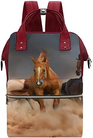 Trčanje konja pelena ruksak ruksak stilski majčinstvo multifunkcionalne vrećice Vodootporno putovanje za njegu ramena Daypack