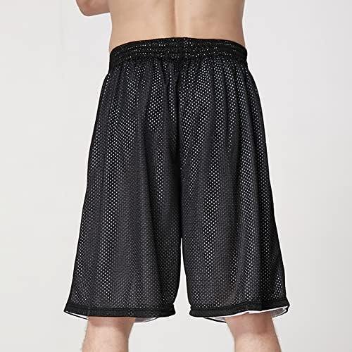 Reverzibilne košarkaške kratke hlače za muškarce Duge mrežaste kratke 7 & 34; reverzibilne Muške kratke hlače od 2 inča