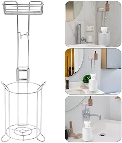 Cabilock šampon dozator 1 set držač za toaletni kolut postolje samostalni toaletni papir držač valjaka kupaonice za skladištenje kupaonice