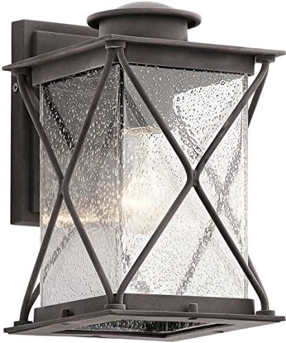 Kichler Argyle 10.25 1 Svjetlo svjetlo vanjskog zida s prozirnim staklom u iscrpljenom cinku
