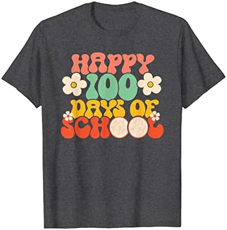 Majice od 100 do 100 do 100 do Za učitelje i učenike vrhunske majice s okruglim vratom i kratkim rukavima za muškarce