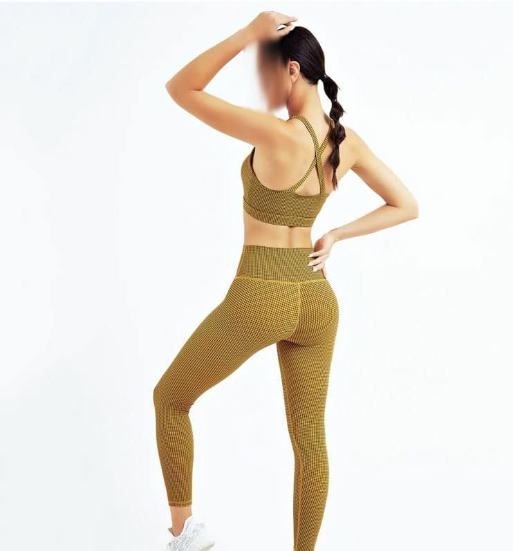 Ženska besprijekorna trening sportske odjeće Set teretana odjeća za žensku odjeću dvodijelne joge visoki struk gamašice