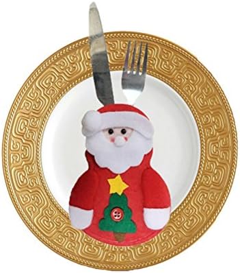 Galpada božićni ukrasi 6pcs Kuhinjsko odijelo Silverware Sadržaj džepova Forks torba Snowman Djed Mraz Elk božićna zabava Ukras ukrasa