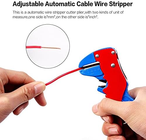 WJCCy Wire Stripper Podesivi automatski kabel Stripper s alatom za škare za vijak rezača