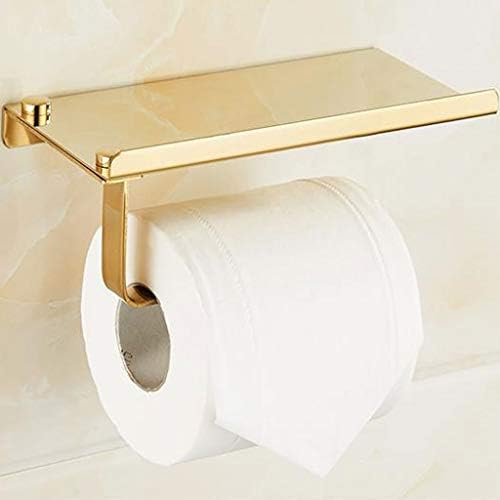 Držač toaletnog papira, držač toaletnog papira od nehrđajućeg čelika s držačem za mobitel, zidni držač maramica za kupaonicu