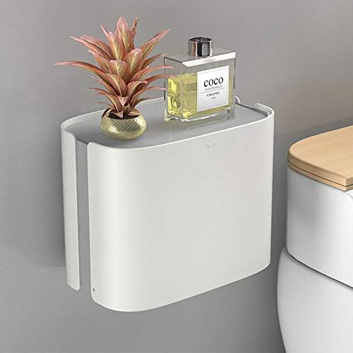 Yuanflq Magnetska atrakcija držač za toaletni papir, kreativni toaletni papir za dozator zidni nosač s telefonskom policom, poklopac