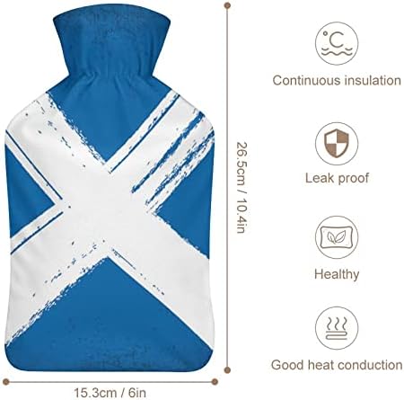 Retro škotska zastava smiješna vreća s toplom vodom plišana ubrizgavanje vode guma za toplu vodu s toplom nogom toplije