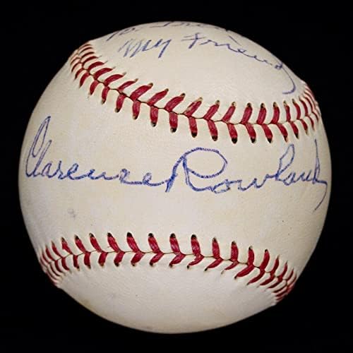 Samo poznati singl Clarence Rowland potpisani bejzbol 1917. White Sox D. 1969. JSA - Autografirani bejzbols