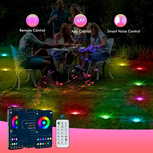 Ipstank Outdoor String Light, 30ft RGB Multi-Colors Smart WiFi mljevena svjetla, pejzažna svjetla, vodootporna, dekor za zabavu u vrtu,