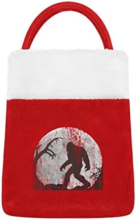 Smiješno Bigfoot Sasquatch torbe za puni mjesec Nova godina svečana vreća Xmas vreća za dekoraciju prazničnih zabava