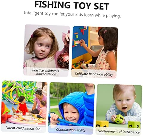 Toyvian 1 Set Fishing Play Set Magnet igračke za ribolov igračka za ribolovu za ribolov igračaka za bebe set za bebe igračke