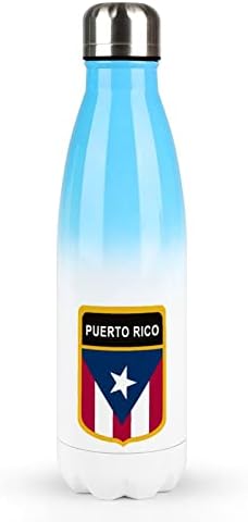 Portoriko f-lag 17oz Sportska boca s vodom od nehrđajućeg čelika Vakuum izolirani oblik Cola Reality Reality Sports Flask