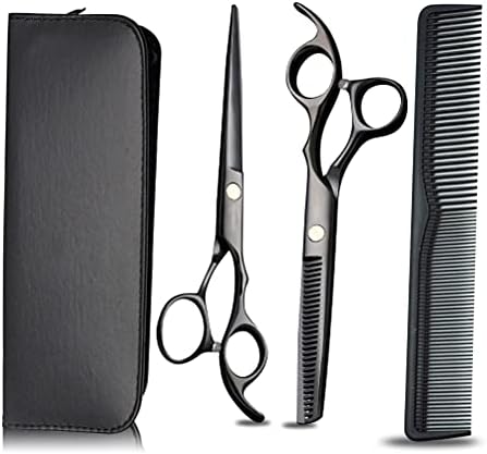 ZBXZM Profesionalne škare za rezanje kose, 6 inčne frizerske škare, za brijač, salon, dom, crni