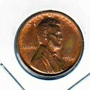 1934.-P Lincoln pšenica Cents, AU