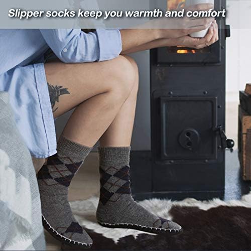 Muške čarape za papuče u donjem rublju-zimske pletene neklizajuće kućne tople podne čarape, kućne cipele