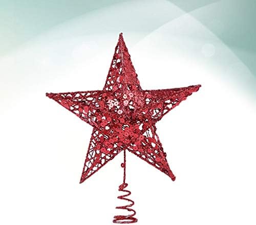 Vorcool Glitter Star Tree Topper božićno pjenušavo metalna žica Zvjezdana stabla gornji ukras 3d sjaja zvijezda ukras božićni ukras