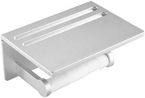 Kabilock svemir aluminijski zidni držač za toaletni papir s držačem tkiva za toaletno tkivo s policama s policama Silver