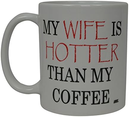 Najbolja smiješna šalica za kavu moja supruga je toplija od moje kave Nova šalica za žene izvrsna ideja za poklon za Majčin dan mama