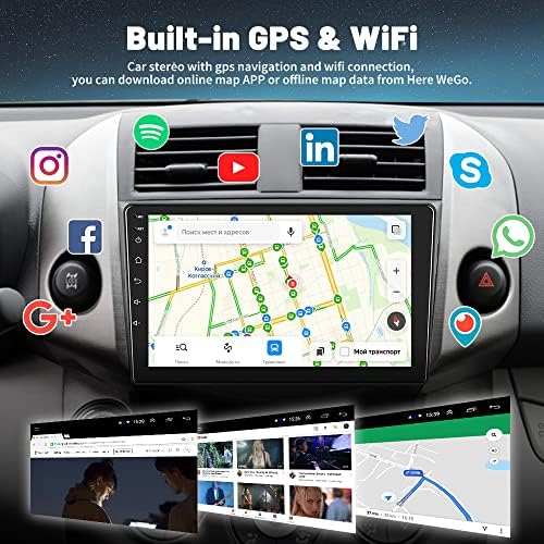 2GB+32 GB 9 inčni radio iid automobil za 2007-2012 Toyota Rav4 Stereo dodirni zaslon Radio GPS navigacija Bluetooth FM Wifi Mirror