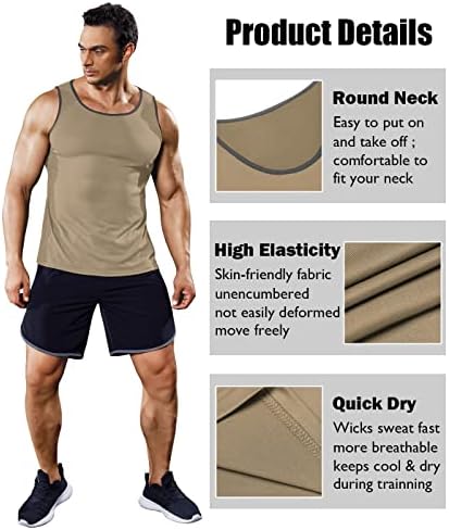 Coofandy muški trening tenk vrhovi 3 pakete teretane košulje mišića tinejdžerske bodybuilding fitnes feses bez rukava majice