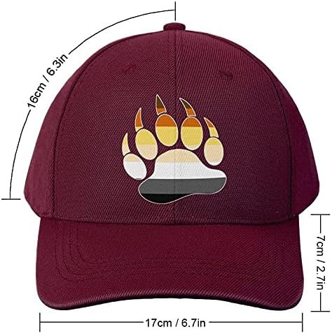 WeedKeycat Gay Bear Pride Paw Unisex Classic Baseball CAP Podesiv čičak zatvaranje Dad Hat Outdoor Sports Hats