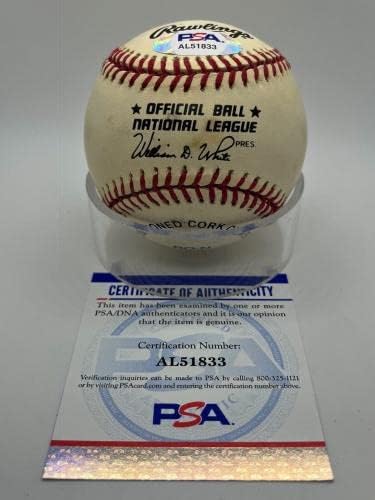 Dave van Ronk Folk pjevač potpisao je službeni autogram MLB bejzbol PSA DNA *3 - Autografirani bejzbol