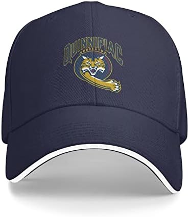 Sveučilišna kapa za sendvič s logotipom Kvinnipiak Uniseks klasična bejzbolska kapa Uniseks Podesiva bejzbolska kapa za tatu