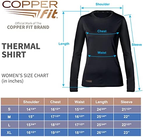 Copper Fit ženska standardna toplinska košulja dugih rukava