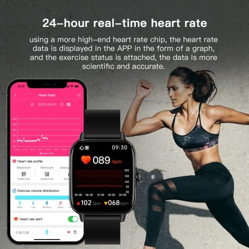 Ifz Smart Watch, 2023. najnoviji 1,85 '' TFT HD zaslon osjetljiv na dodir, za žene muškarce s fitness trackerom, android iPhone tekst,