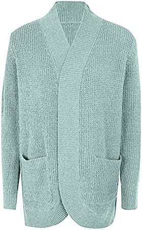 RMXEI Ženski ležerni džemper Čvrsta boja Srednje duljine duge dužine kaputa za džemper žene