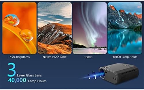 KXDFDC V50 Prijenosni 5G projektor Mini Smart Real 1080p Cijeli film Proycor 200 '' LED projektori na velikom zaslonu