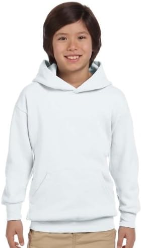 Hanes ComfortBlend Ecosmart Youth Pulover Hoodie White