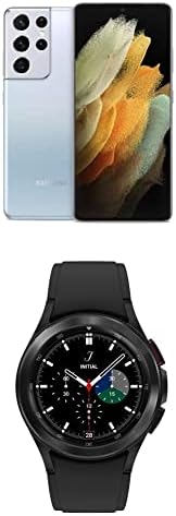 Samsung Galaxy S21 Ultra 5G Tvornica otključana Android mobitel 128 GB, Phantom Silver Galaxy Watch 4 Classic 46 mm pametni sat s ECG