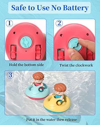 Dječje igračke za kupanje za malu djecu 1-3，2 Pack Surfboat Plutajući igračke za navijanje igračaka za bazene igre Voda igra set Poklon