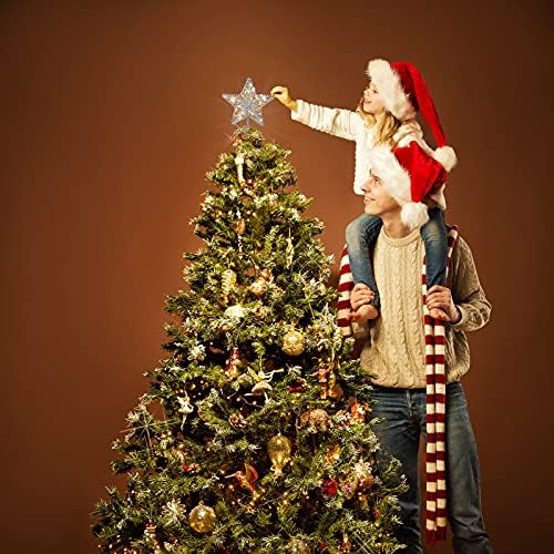 Mceast božićno drvce Topper Star Glitter Star Treetop za božićne ukrase s LED svjetlima za ukras za božićnu zabavu