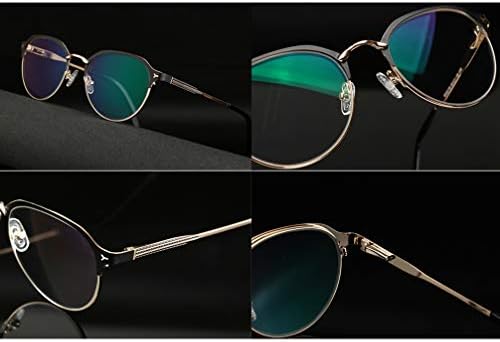 RXBFD fotohromičke naočale za čitanje, retro puni metalni okvir protiv UV-a udobne sunčane naočale, pogodne za muškarce i žene Sunčeve