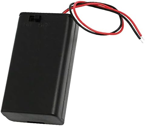Novi crni plastični prekidač za uključivanje / isključivanje Lon0167 2x1,5V AA - utor za žice (Schwarzer Kunststoff - Ein /Aus - Schalter
