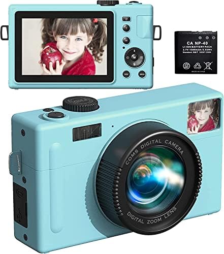 Digitalni fotoaparat za djecu, FHD 1080p 24MP Mini video kamera, 1500mAh punjiva kamera od 3,0 inčni zaslon kompaktna kamera, prijenosna