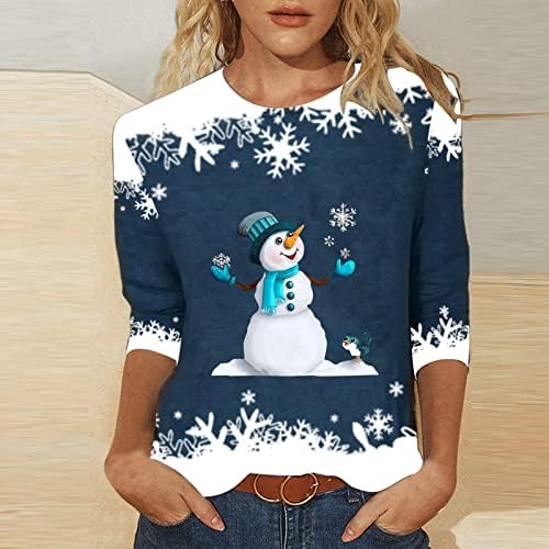 Božićna dukserica za žene Da, hladno mi je 24: 7 Snježna pahuljica džemper ženske ležerne pulover dugih rukava