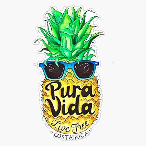 Ananas u sunčanim naočalama Kostarika Summer Pure Lifevinil naljepnica vodootporna naljepnica naljepnica Laptop Naljepnica 5inch